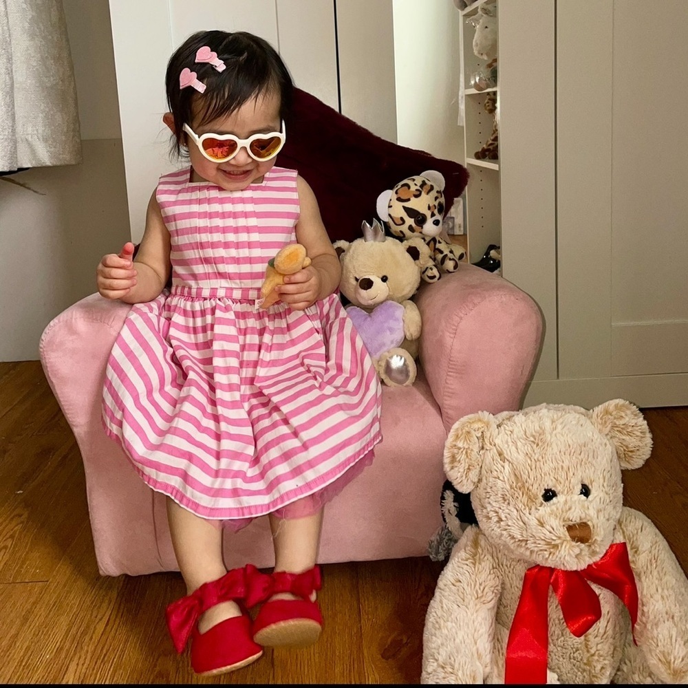 Pink and White Striped Dress - Picture 2 of 9